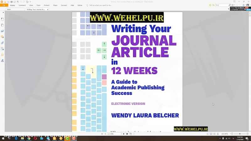 how to write journal article in 12 weeks