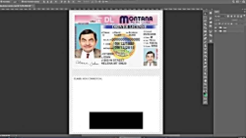 USA Mississippi drivers permit template in PSD format