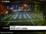 ویدیوی تکان‌دهنده از لحظه فروریختن یک پل در چین