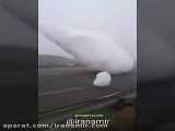 سقوط ابر از آسمان روی جاده که بیشتر شبیه به کوه برف است !