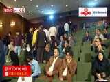 اعتراض دانشجویان به روحانی و ترک جلسه