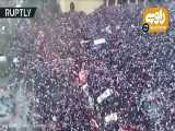 تصاویر هوایی از تظاهرات مردم لبنان