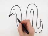 آموزش نقاشی و رنگ آمیزی کودکان - Coloring and Drawing Rainbow Snake