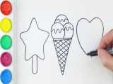 آموزش نقاشی و رنگ آمیزی کودکان - Coloring and Drawing Ice Cream Star