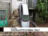 سیل در شمال ایتالیا خسارت به بار آورد و جان یک نفر را گرفت