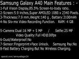 مقایسه گوشی موبایل  Samsung Galaxy A40 با  Samsung Galaxy A40s