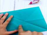 اوریگامی | چتر کاغذی بسازیم اون هم فقط با تا زدن کاغذ