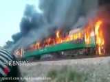 ۱۶ کشته و ۱۳ زخمی در آتش سوزی قطار در پاکستان