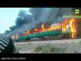 73 کشته در حادثه آتش سوزی  قطار در شرق پاکستان