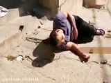 لحظه شهادت جوان فلسطینی امروز نوار غزه سوریه