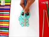 آموزش نقاشی لاکپشت کوچولو - آموزش نقاشی برای کودکان - نقاشی کودکان