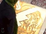 کار هنری با شن فاطمه عبادی