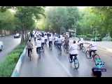 دوچرخه سواری اداره کل بهزیستی استان اصفهان در کنار زاینده رود