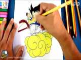 آموزش نقاشی گوکو و ابر پرنده - آموزش نقاشی برای کودکان