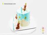 کیک تولد با تزیین عروسک خرسی شیرین کده یاس-به روز رسان