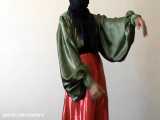 مدل لباس زیبای ساتین پوشیده اسلامی