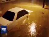 غرق شدن خودروها در خیابان  های اهواز