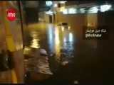 غرق شدن خودروها در خیابان های اهواز آسیاباد 