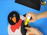 کاردستی پنگوئن جذاب با بشقاب یکبار مصرف