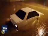 غرق شدن خودروها در خیابانهای اهواز!
