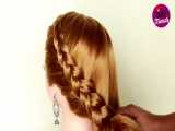 آموزش 2 مدل بافت موی شیک دخترانه برای موهای بلند