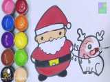آموزش نقاشی به کودکان - بابا نوئل