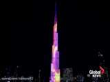 مراسم سال تحویل 2020 در برج دبی