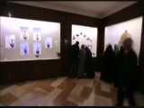 نمایی از ویترین مدال‌های جهان پهلوان تختی در موزه مرکزی آستان قدس رضوی 