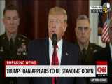 کنفرانس خبری ترامپ پس از حمله موشکی ایران