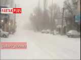 بارش شدید برف در جاده چالوس و هشدار پلیس راه 