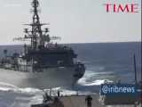 نزدیک شدن تهاجمی کشتی جنگی روسی به ناوشکن آمریکایی در دریای عمان 