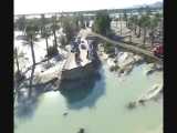 تخریب سه دهانه پل در محدوده گابریک به علت سیلاب 