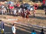 اتفاق دردناک در مسابقه اسب سواری