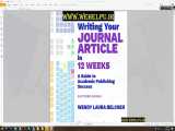 معرفی کتاب Writing Your JOURNAL ARTICLE in 12 weeks