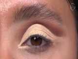 آموزش آرایش چشم با سایه براق اکلیلی 