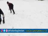 مسابقه ساخت قلعه برفی توسط نوجوانان - پس از بارش زیبای برف