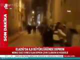 گزارش شبکه‌های ترکیه از شدت زلزله ۶.۸ ریشتری در شهر الازیغ  در جنوب شرقی ترکیه