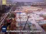 بیمارستان هزار تختخوابی شهر ووهان که از هشت روز قبل کار ساختش به منظور مقابله با