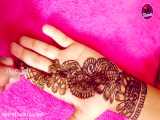 طراحی دست با حنا ، مدل زیبای عربی برای عروس خانم