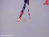 وحشتناکترین فیلم از آتش گرفتن و سقوط هلی کوپتر در آسمان سوریه بعد از شلیک موشک