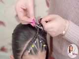 آموزش مدل مو بچه گانه دختر با بندهای ضربدری- مومیس مشاور و مرجع تخصصی مو 