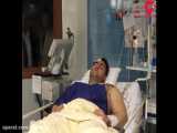 رامین فرج نژاد قویترین مرد ایران روی تخت بیمارستان پس از شلیک گلوله
