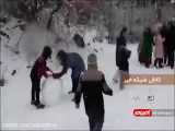 بارش زیبای برف در استان البرز