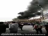 نخستین ویدئو از آتش‌سوزی شدید در هتل  ادریس  مشهد