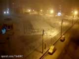 لحظه باریدن برف در تبریز