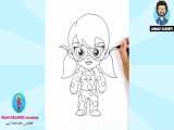 آموزش نقاشی کودکان : نقاشی و طراحی لیدی باگ Ladybug و رنگ آمیزی  آموزش نقاشی