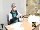 تولید ماسک و لباس بیمارستانی در هلال احمر
