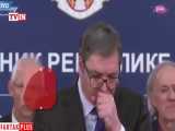 سرفه‌های مشکوک رئیس جمهور صربستان هنگام سخنرانی 