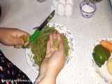 طرز تهیه کوکوی لوبیا سبز و سبزیجات خوشمزه و مقوی همراه با خاله سیما