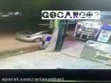 برخورد یک ماشین با سوپر مارکت در ایران